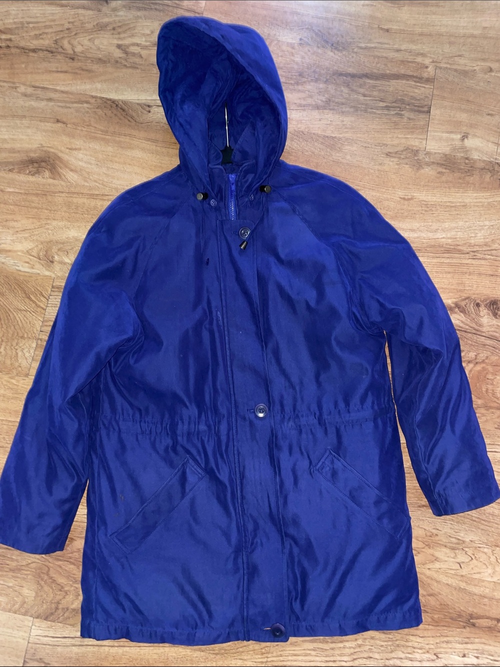 London Fog Women's Hooded Winter Parka - Royal Blue